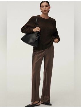 Brown Satin pants
